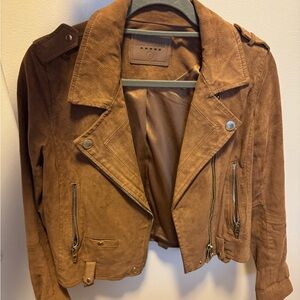 Blank NYC Brown Suede Moto Jacket